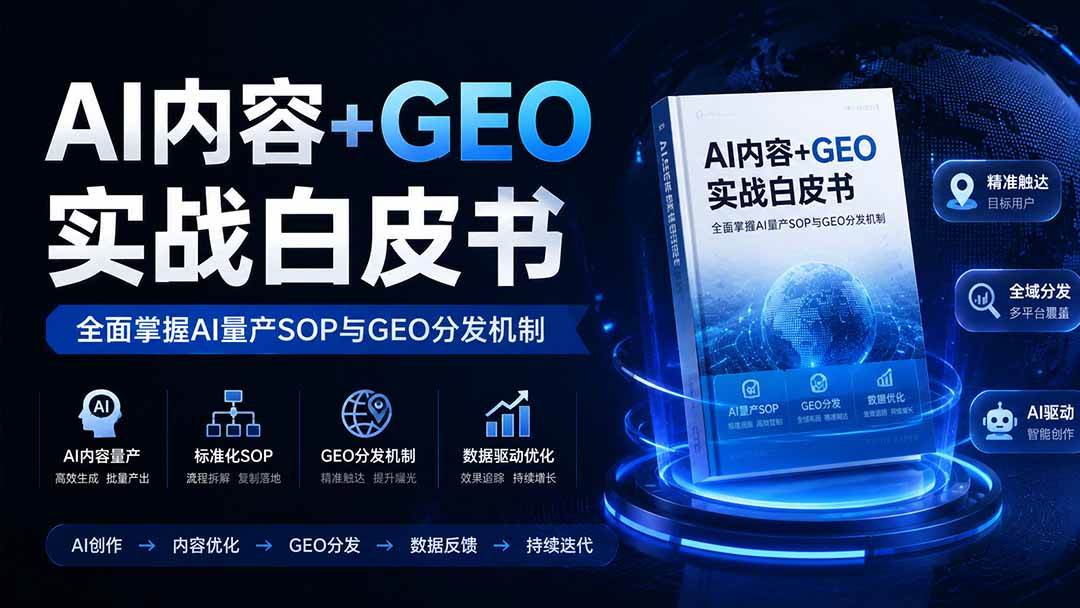 （19729期）AI内容+GEO实战白皮书。全面掌握AI量产SOP与GEO分发机制 - 啥好玩副业网-啥好玩副业网