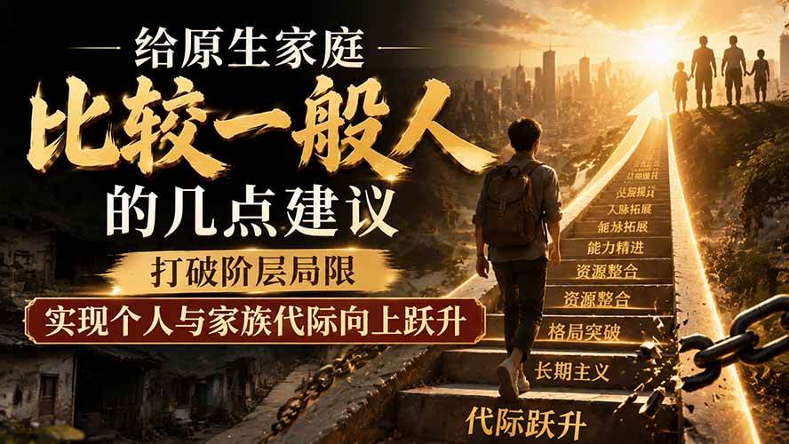 （19708期）付费文章：给原生家庭比较一般人的几点建议，打破阶层局限，实现个人与家族代际向上跃升 - 啥好玩副业网-啥好玩副业网