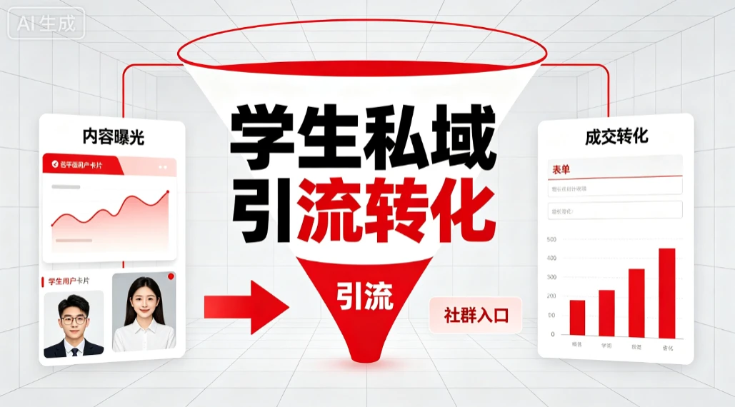 学生私域引流转化，吸引关注、加入社群、建立信任、完成转化-啥好玩