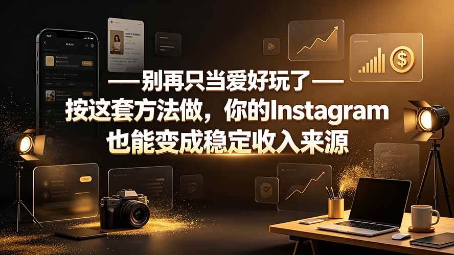 （19591期）别再只当爱好玩了——按这套方法做，你的Instagram也能变成稳定收入来源-啥好玩