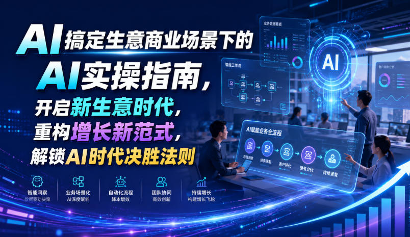 AI搞定生意商业场景下的AI实操指南，开启新生意时代，重构增长新范式，解锁AI时代决胜法则【文档】-啥好玩