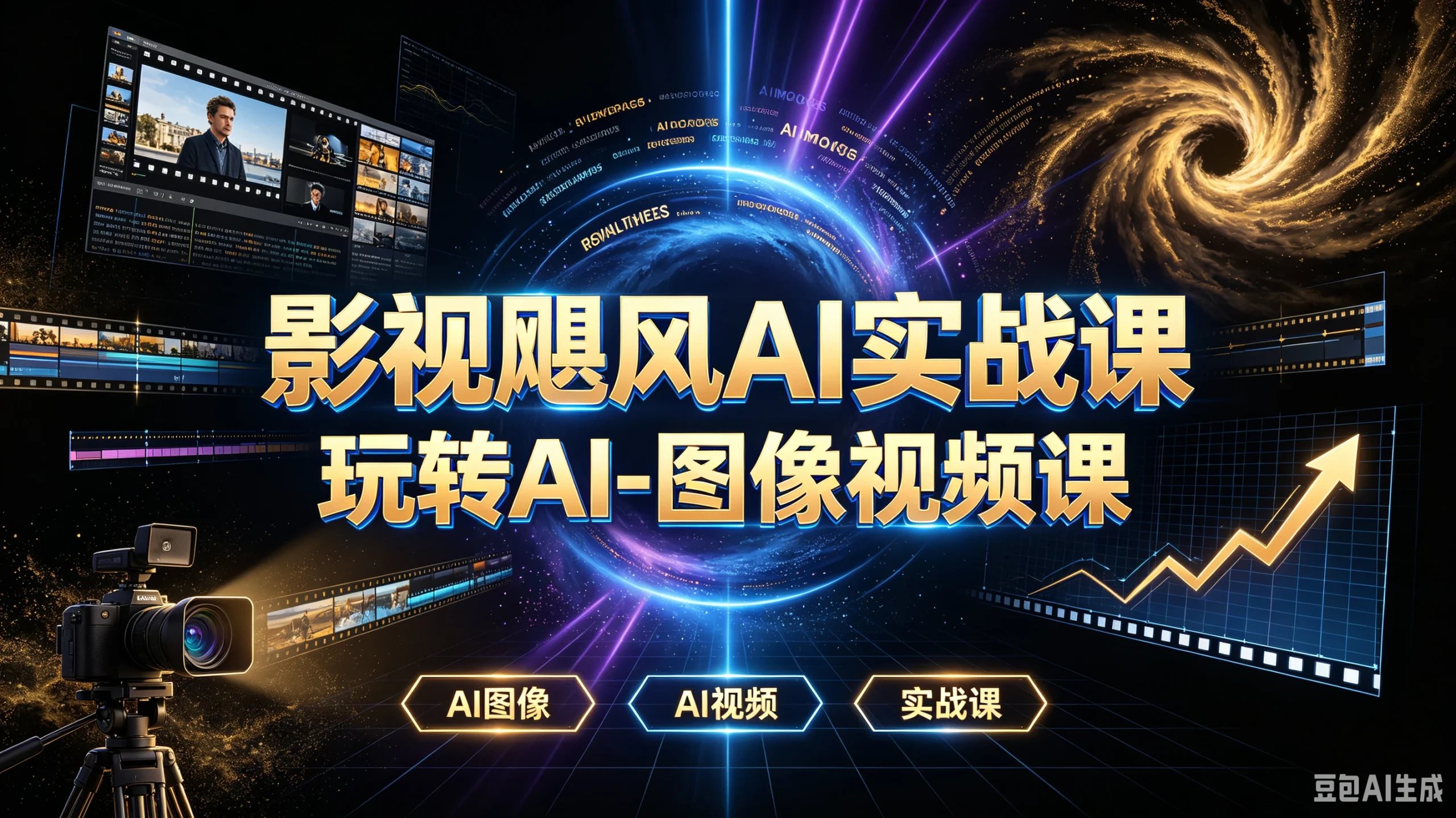 【精】影视飓风AI实战课玩转AI-图像视频课，AI图像、AI视频、实战课-啥好玩