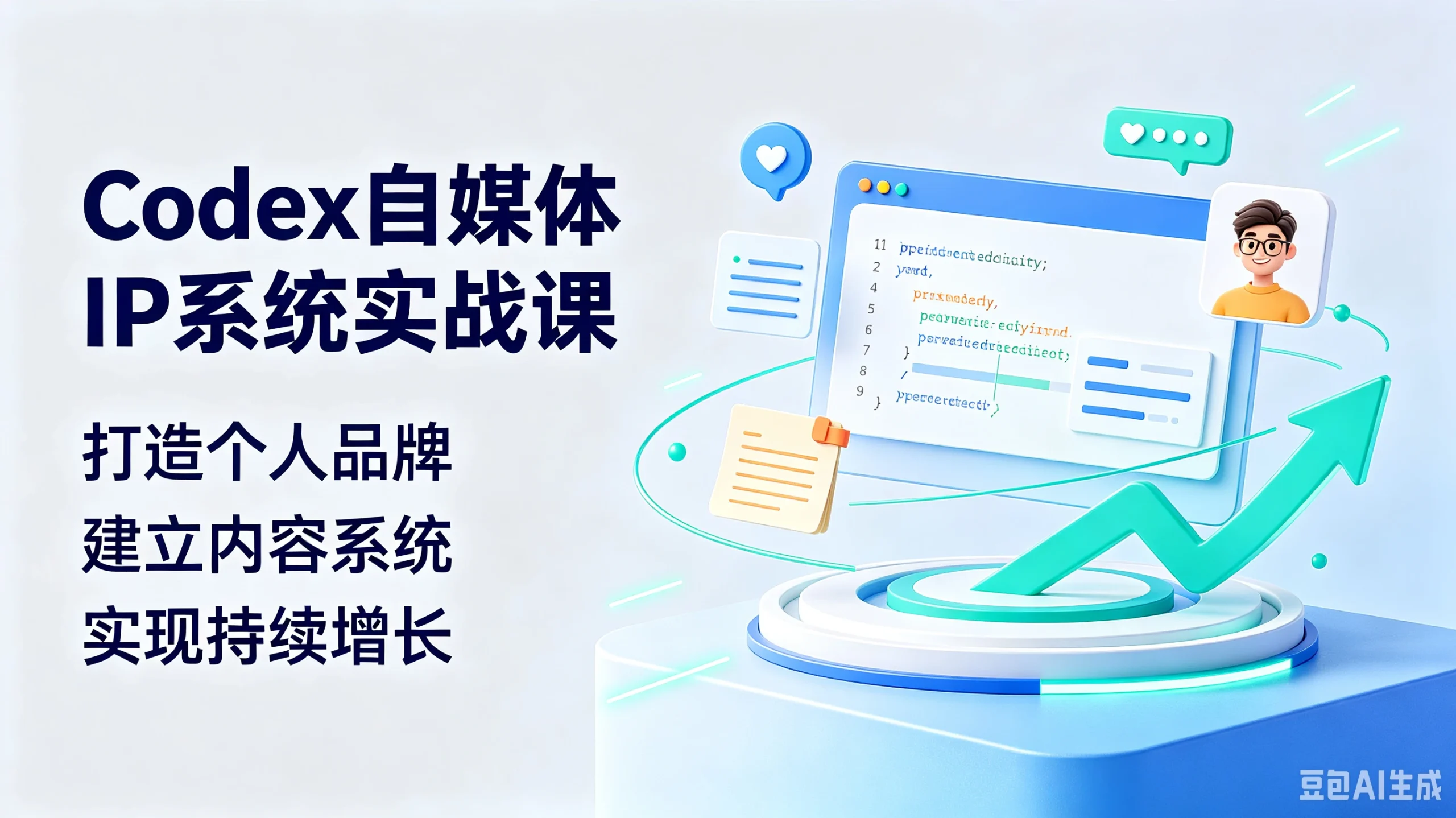 【精】Codex自媒体IP系统实战课，打造个人品牌、建立内容系统、实现持续增长-啥好玩