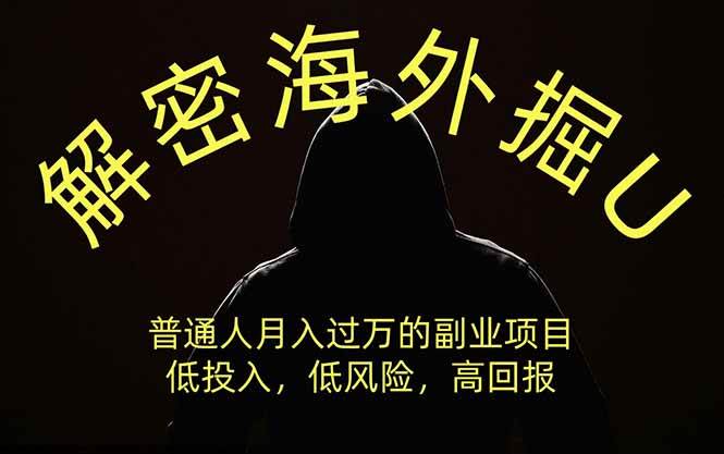 (19841期)解密海外掘U,普通人月入过万的副业项目,低投入、低风险高回报,没有之一-啥好玩副业网