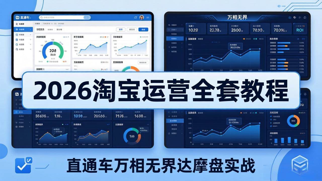 （19288期）2026淘宝运营全套教程(更新7月)，直通车万相无界达摩盘实战，从基础到进阶提升流量转化-啥好玩