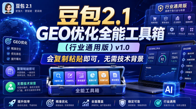 豆包2.1 GEO优化全能工具箱（行业通用版）v1.0，会复制粘贴即可，无需技术背景 - 啥好玩副业网-啥好玩副业网