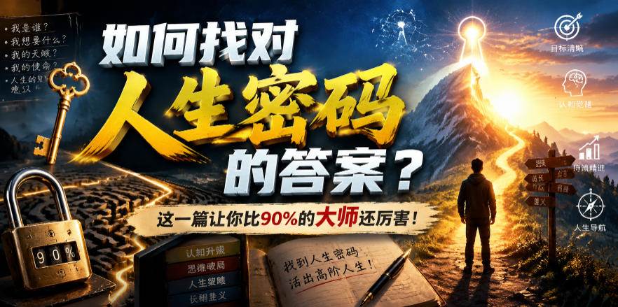 （19601期）付费文章：如何找对人生密码的答案？这一篇让你比90%的大师还厉害！-啥好玩