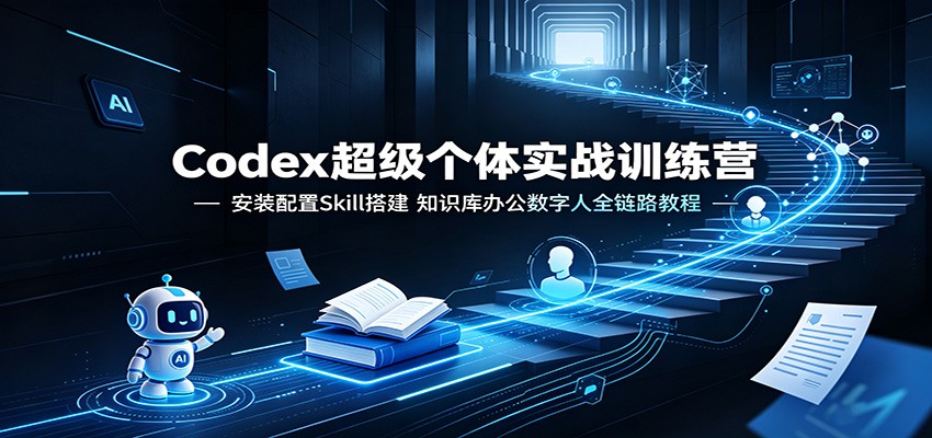 Codex超级个体实战训练营：安装配置Skill搭建，知识库办公数字人全链路教程 - 啥好玩-啥好玩