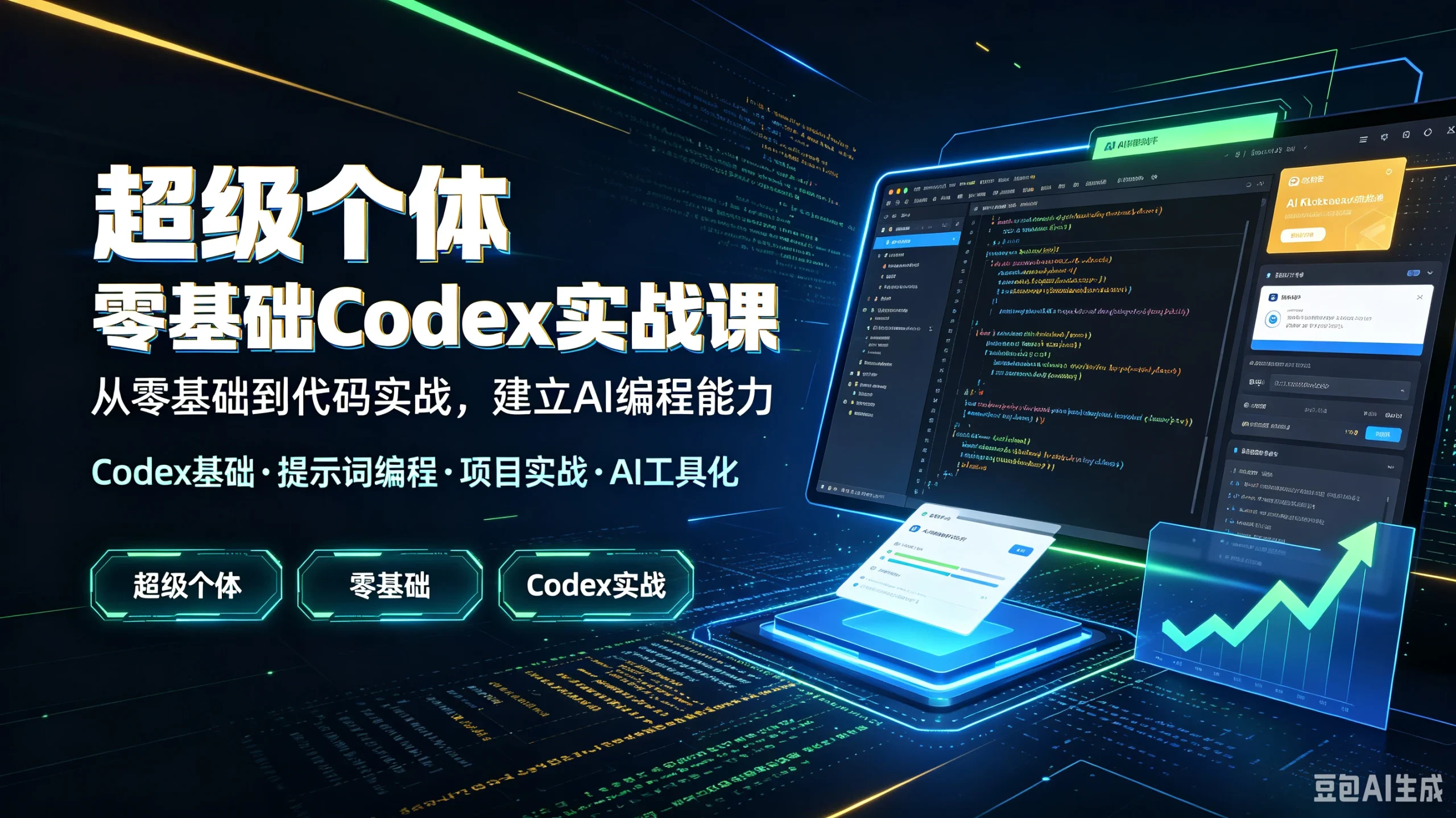 【精】超级个体零基础Codex实战课,从零基础到代码实战,建立AI编程能力,Codex基础·提示词编程·项目实战·AI工具化 - 啥好玩副业网-啥好玩副业网