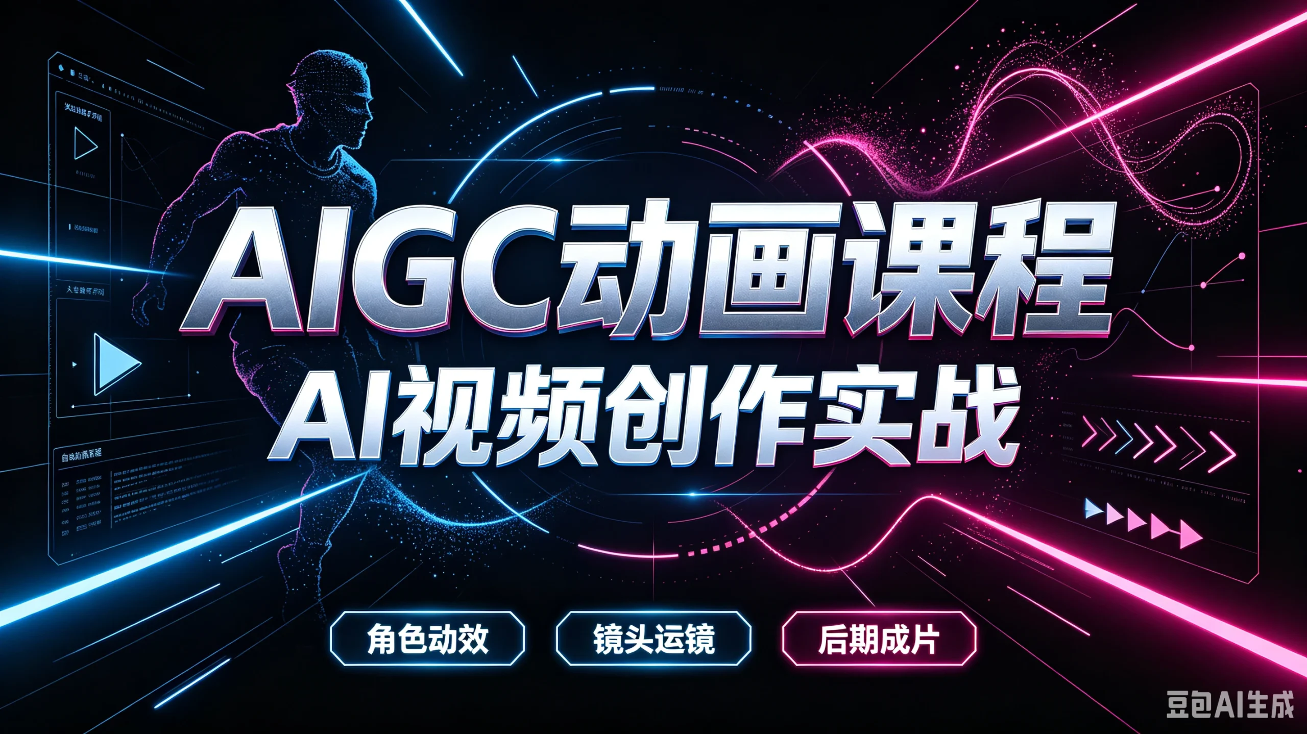 【精】AIGC动画课程，AI视频创作实战，角色动效、镜头运镜、后期成片 - 啥好玩-啥好玩