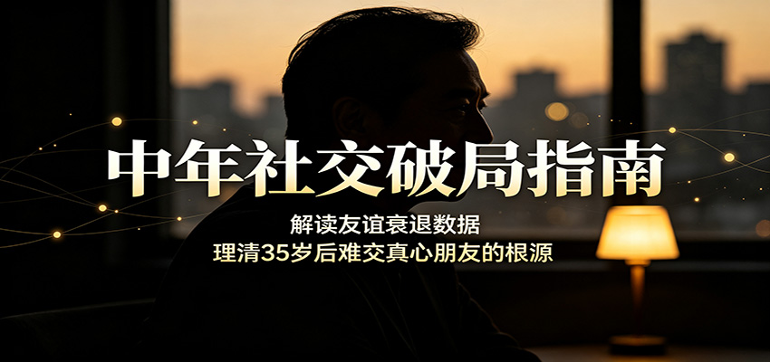 中年社交破局指南：解读友谊衰退数据，理清35岁后难交真心朋友的根源 - 啥好玩副业网-啥好玩副业网