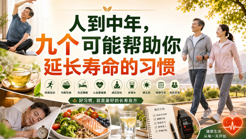 付费文章：人到中年，九个可能帮助你延长寿命的习惯 - 啥好玩副业网-啥好玩副业网
