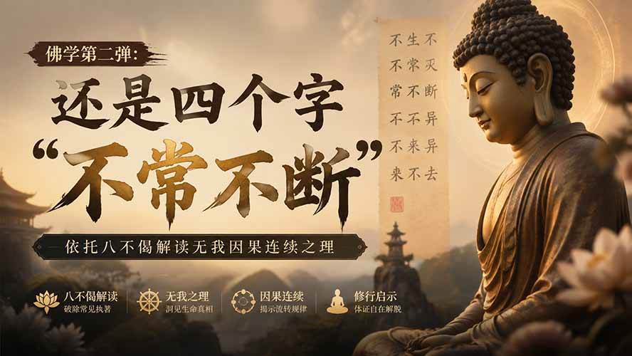 (19779期)付费文章:佛学第二弹:还是四个字“不常不断”依托八不偈解读无我因果连续之理-啥好玩副业网