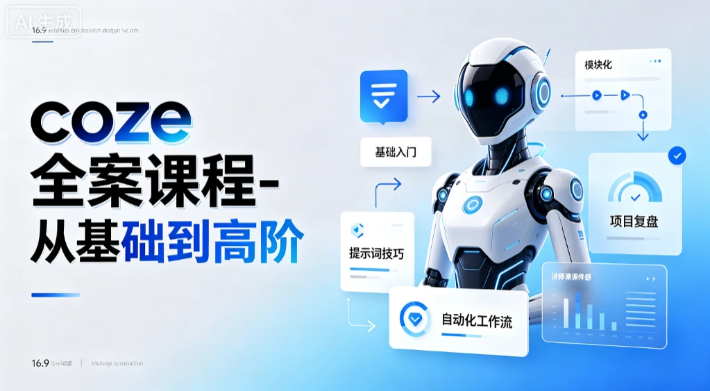 【精】coze全案课程-从基础到高阶，零基础扫盲到高阶精通，智能体创建+工作流搭建全链路-啥好玩