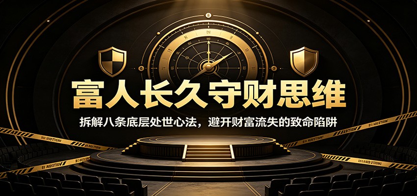 富人长久守财思维：拆解八条底层处世心法，避开财富流失的致命陷阱-啥好玩