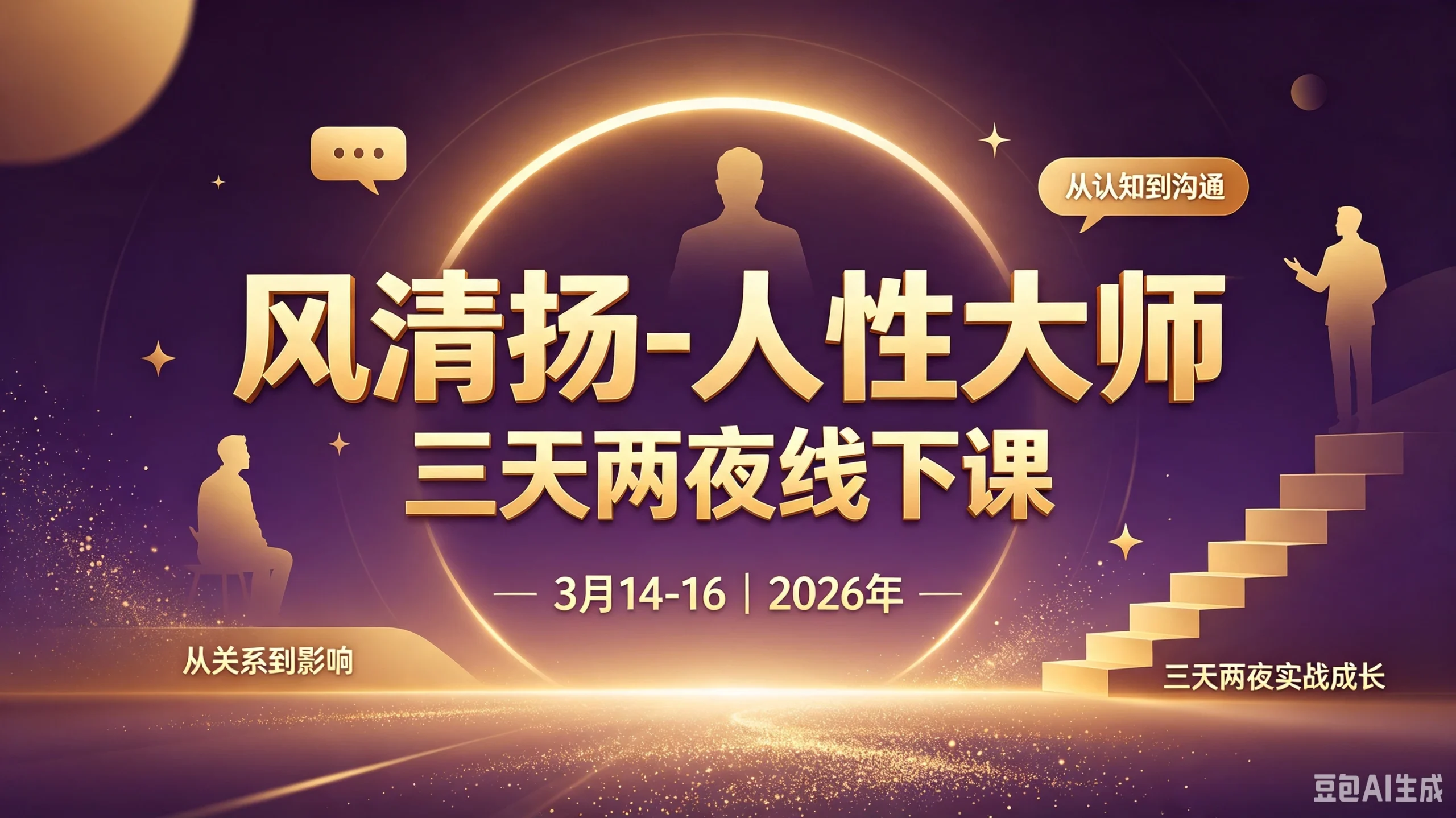 【精】风清扬-人性大师三天两夜3月14-16线下课2026年，拆解人性明暗逻辑，识人避坑，千万粉涨粉+直播百倍变现实战教学-啥好玩副业网