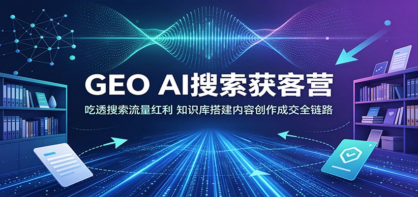 GEO AI搜索获客营：吃透搜索流量红利，知识库搭建内容创作成交全链路 - 啥好玩-啥好玩