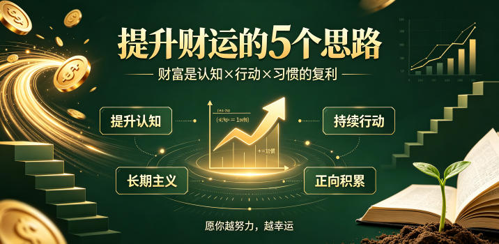 付费文章：提升财运的5个思路——财富是认知x行动x习惯的复利，愿你越努力，越幸运-啥好玩