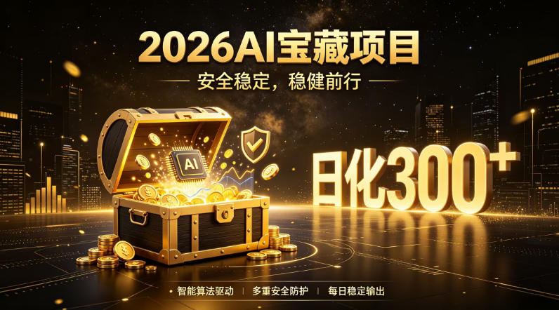 2026AI安全掘金项目，日化稳定300+，无需人为干预操作，当天见收益，操作简单【揭秘】-啥好玩