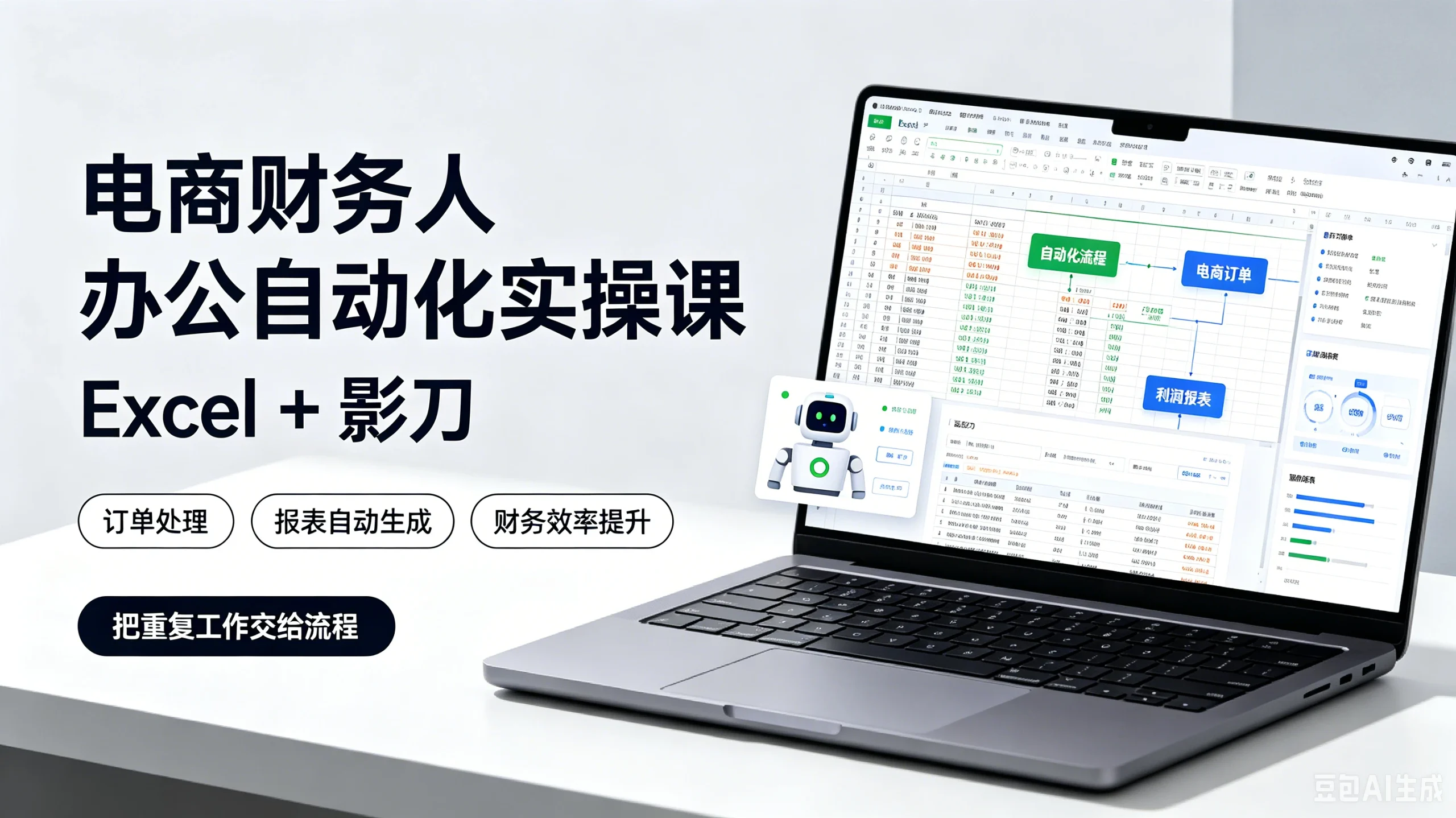 【精】电商财务人办公自动化实操课 excel+影刀-电商财务-啥好玩