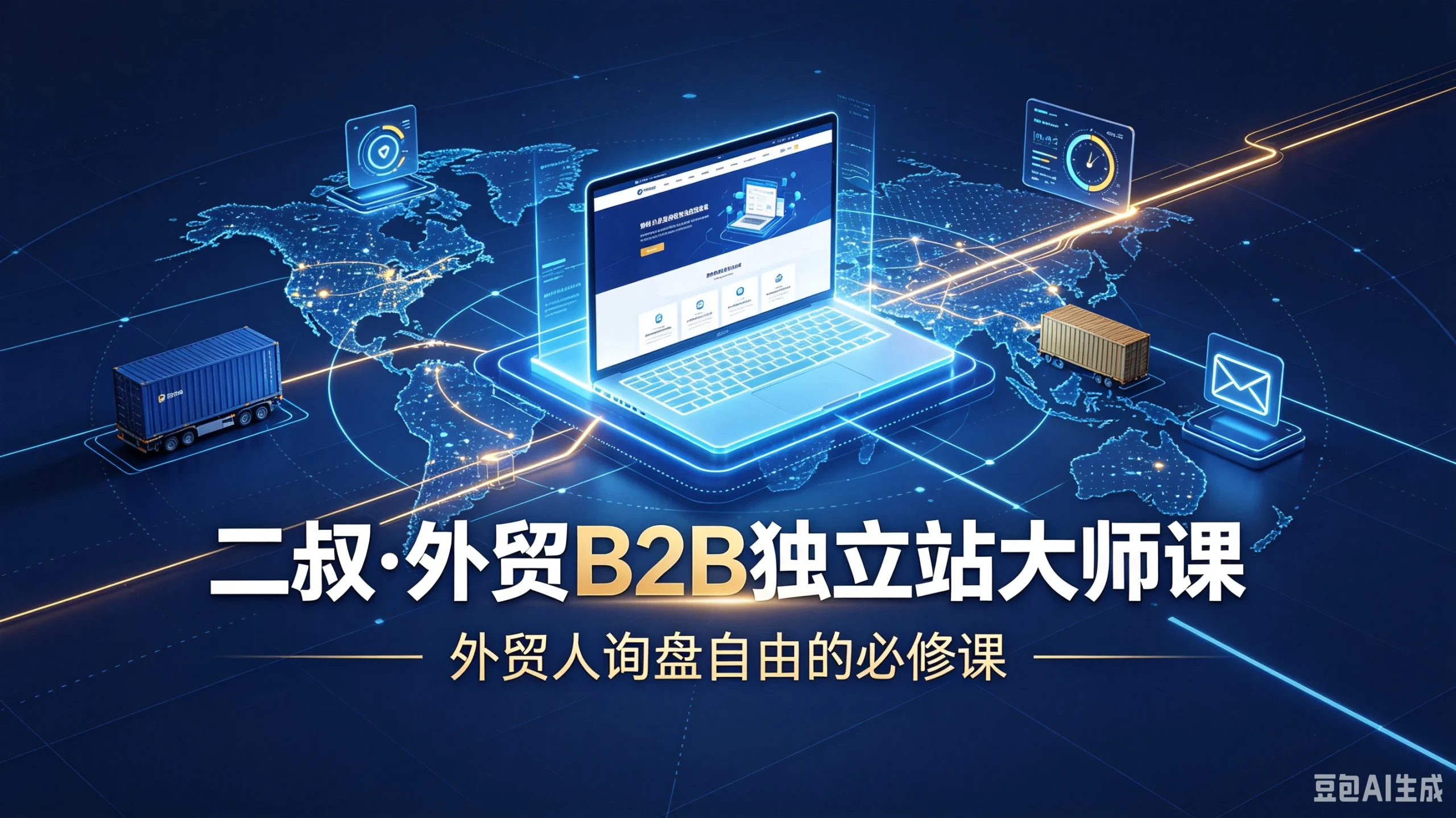 【精】二叔·外贸B2B独立站大师课-外贸人询盘自由的必修课-啥好玩副业网