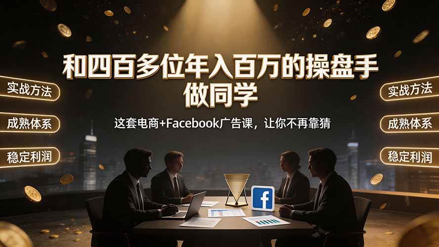 （19592期）和四百多位年入百万的操盘手做同学——这套电商+Facebook广告课，让你不再靠猜【原创双语字幕】-啥好玩