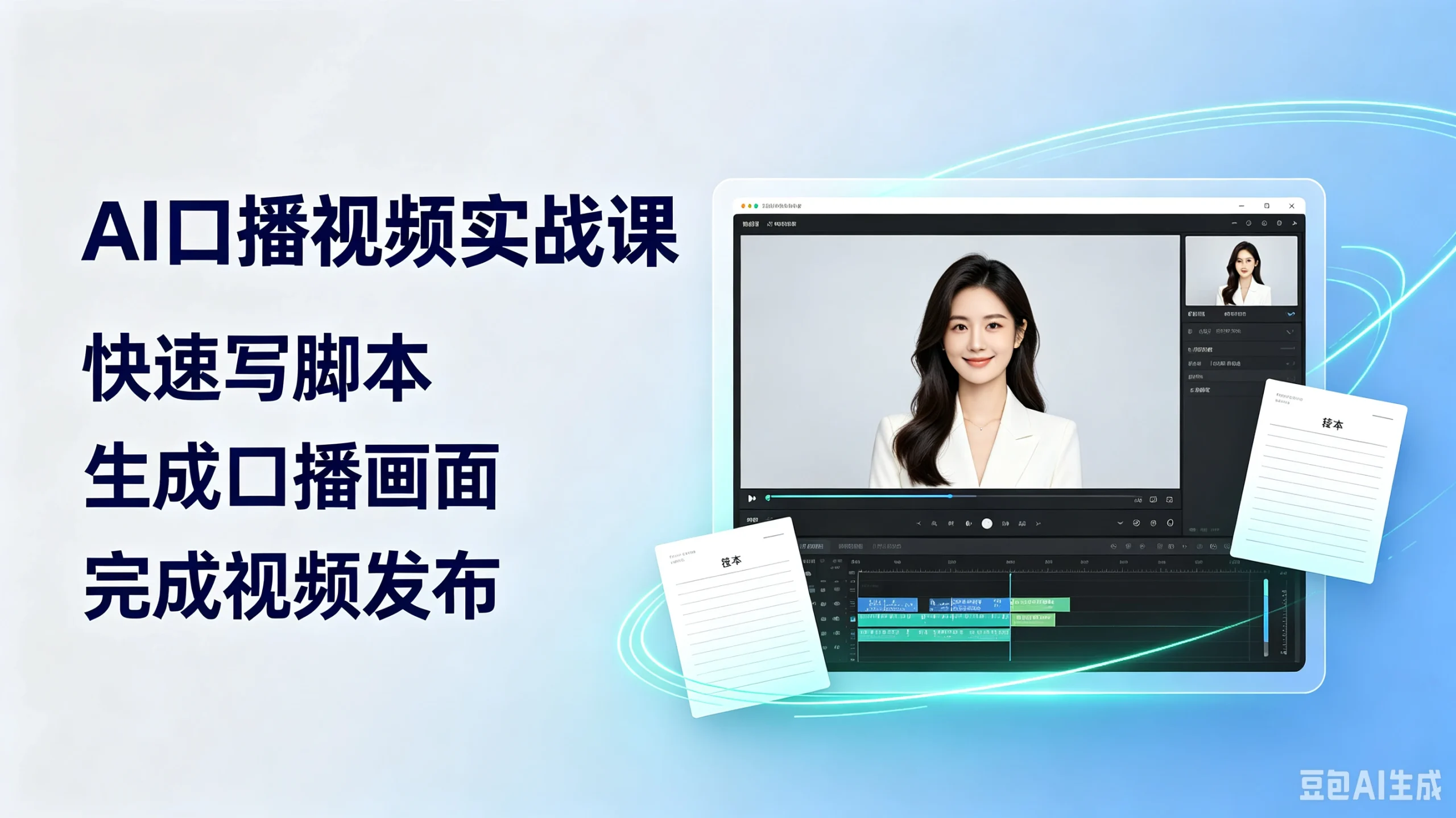 【精】AI口播视频实战课，快速写脚本、生成口播画面、完成视频发布 - 啥好玩-啥好玩