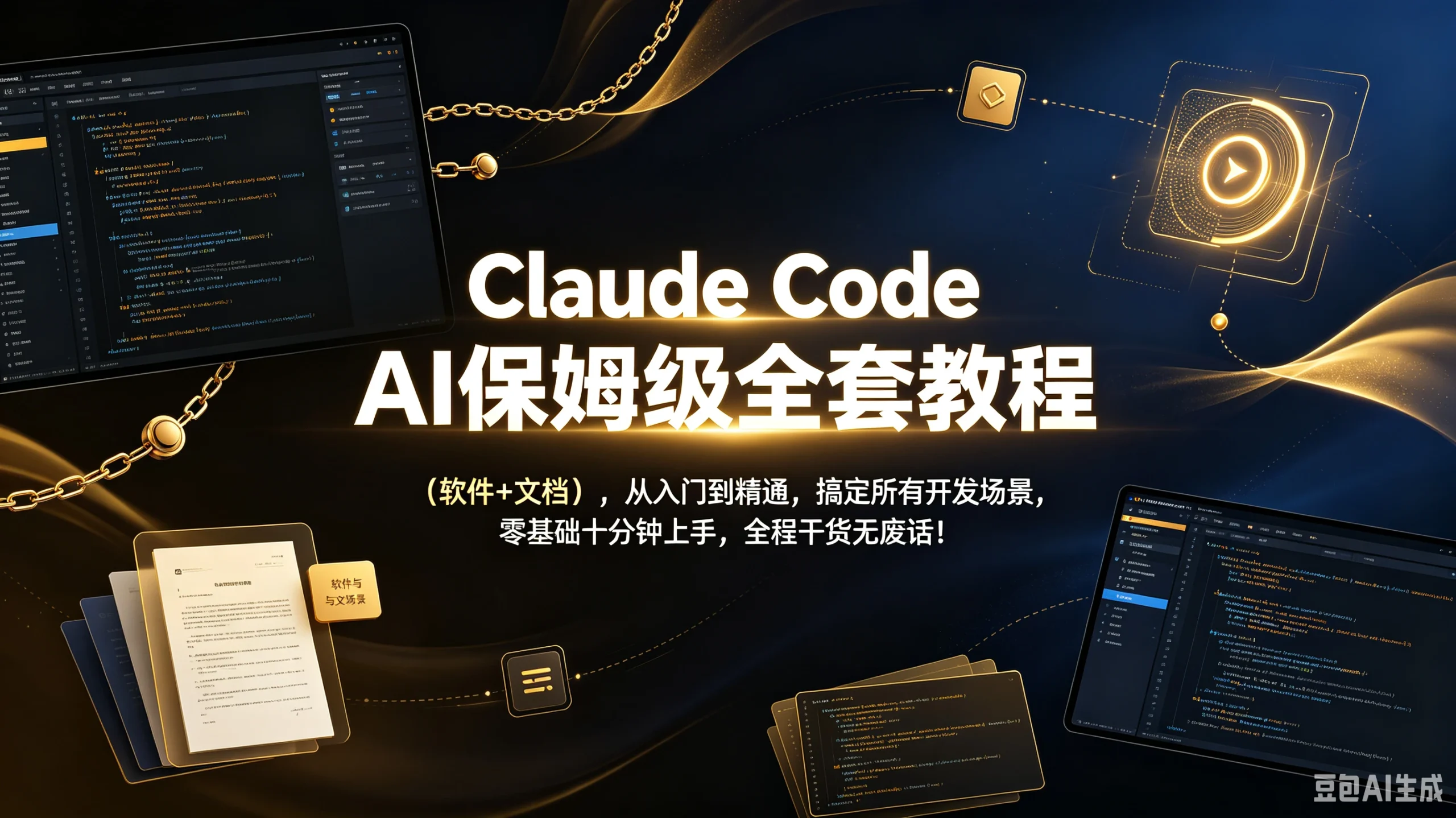 【精】Claude Code保姆级全套教程(软件+文档),从入门到精通,搞定所有开发场景,零基础十分钟上手,全程干货无废话!-啥好玩副业网
