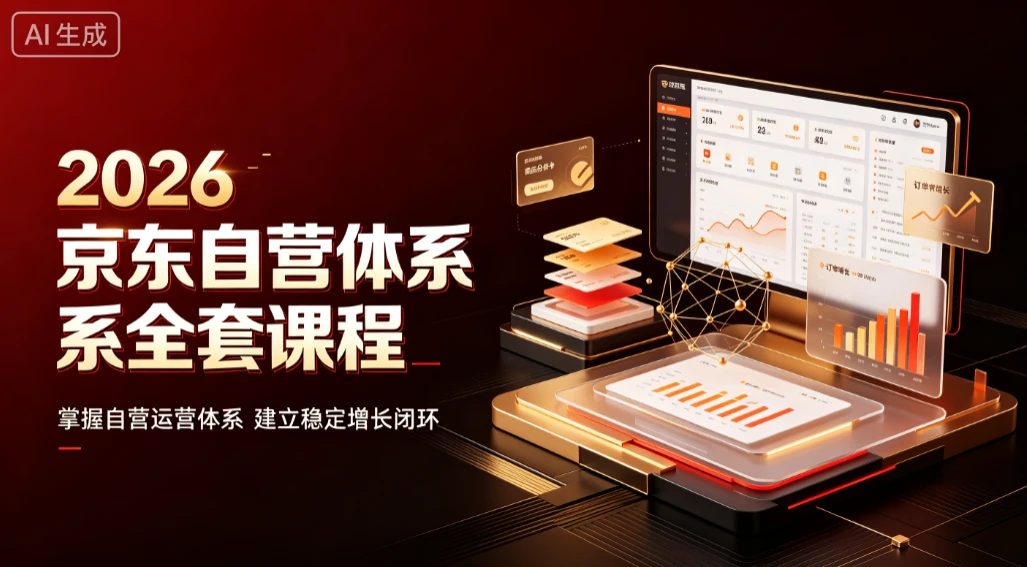 【精】2026京东自营体系全套课程，掌握自营运营体系，建立稳定增长闭环 - 啥好玩-啥好玩
