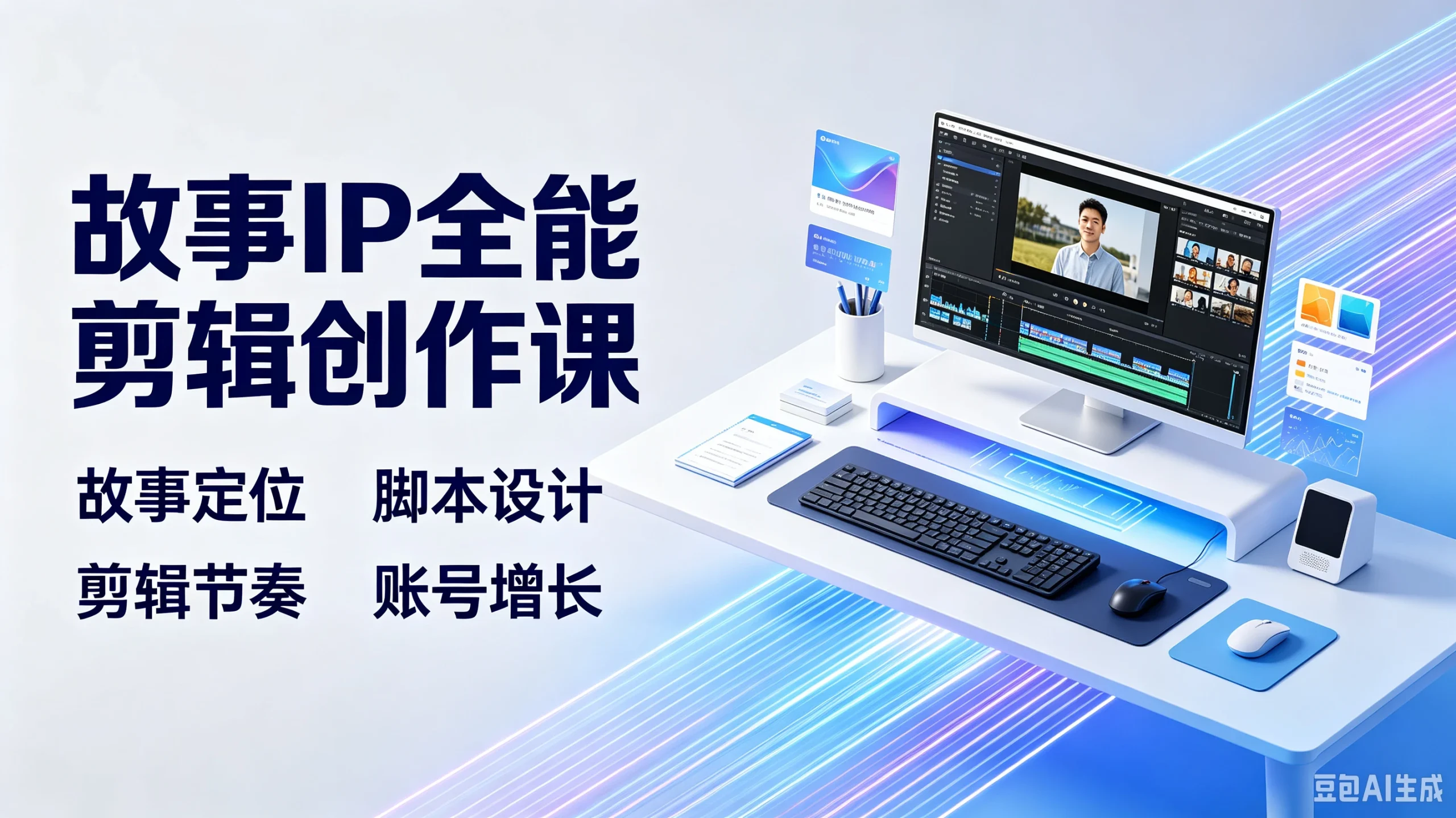 【精】故事IP全能剪辑创作课,故事定位、脚本设计、剪辑节奏、账号增长 - 啥好玩-啥好玩