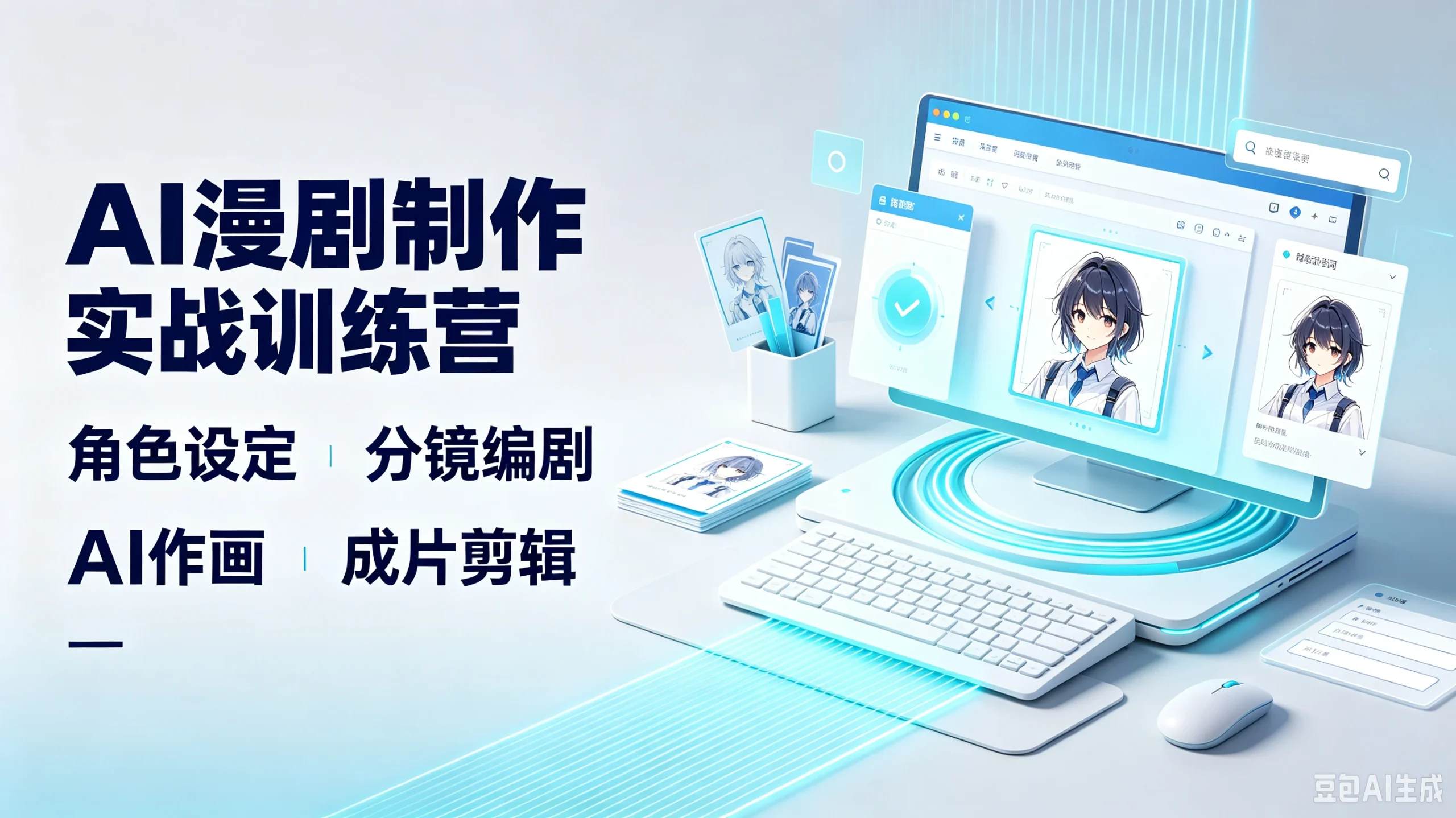 【精】AI漫剧制作实战训练营，角色设定、分镜编剧、AI作画、成片剪辑 - 啥好玩-啥好玩
