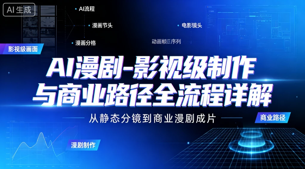 【精】AI 漫剧-影视级制作与商业路径全流程详解，从静态分镜到商业漫剧成片 - 啥好玩-啥好玩