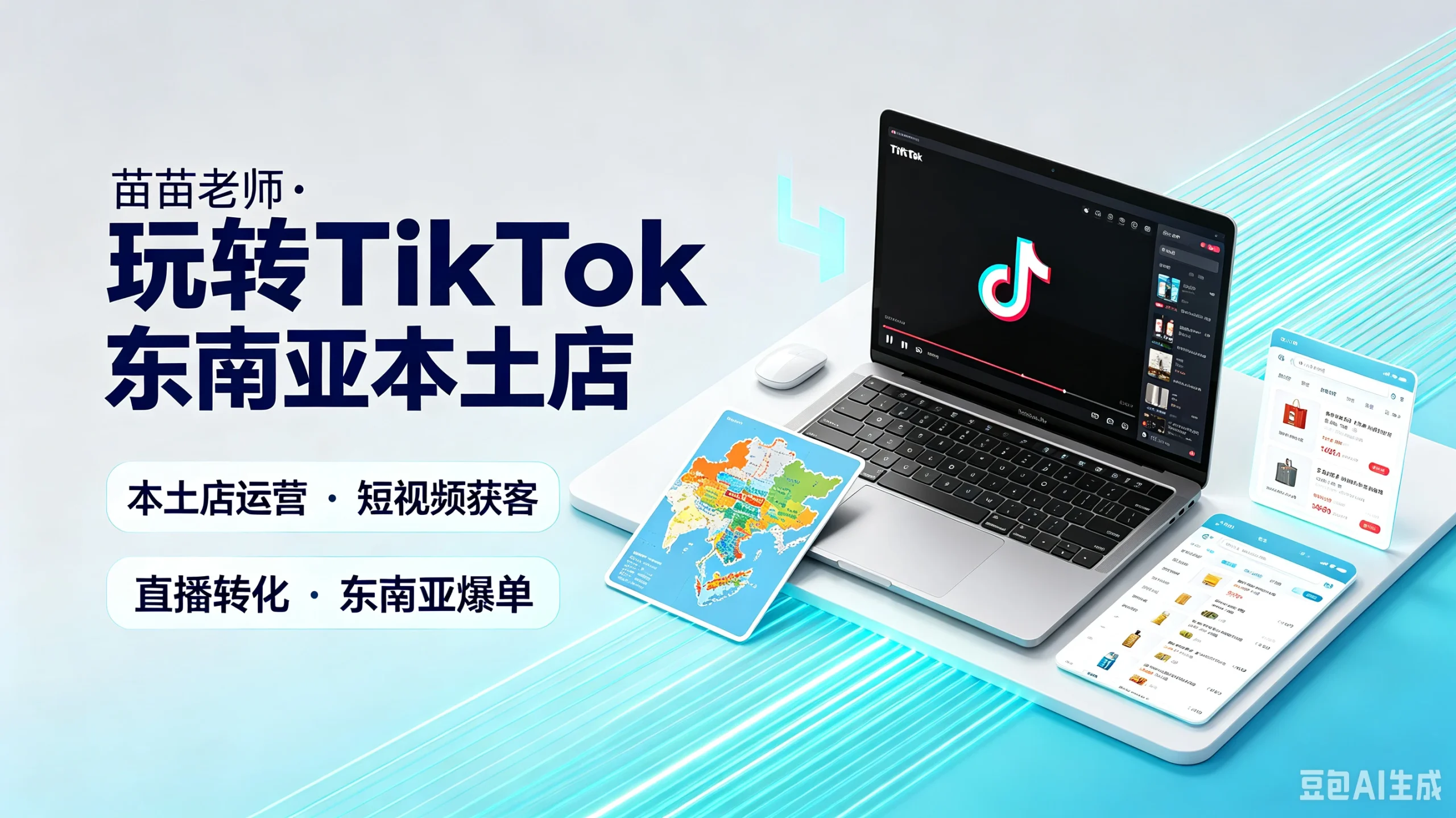 【精】苗苗老师·玩转TikTok东南亚本土店，本土店运营·短视频获客、直播转化·东南亚爆单-啥好玩