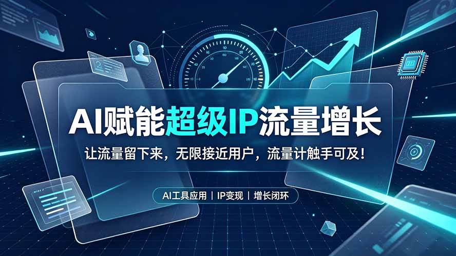 （19453期）AI赋能超级IP流量增长：让流量留下来，无限接近用户，流量计触手可及！ - 啥好玩-啥好玩