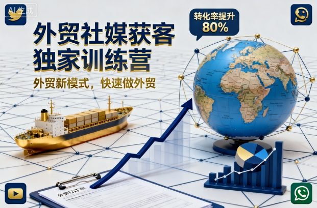 外贸社媒获客独家训练营，外贸新模式，快速做外贸（更新26年07月27日）-啥好玩