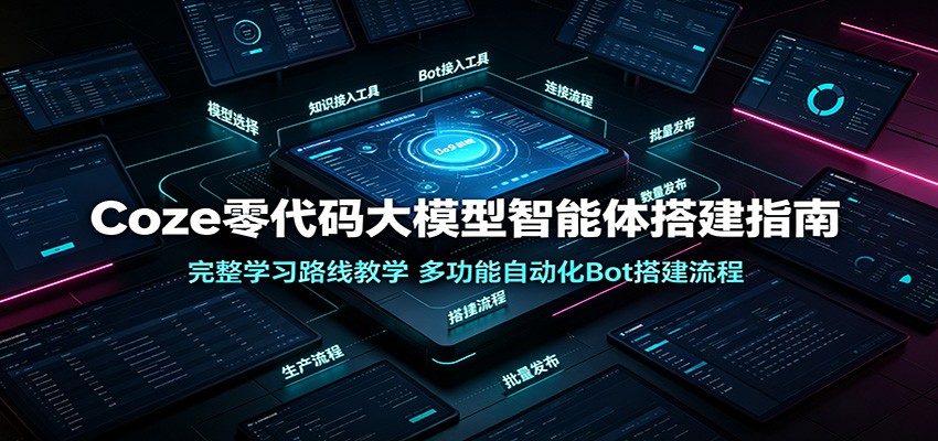 Coze零代码大模型智能体搭建指南：完整学习路线教学，多功能自动化Bot搭建流程 - 啥好玩-啥好玩