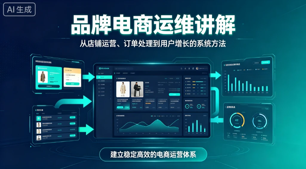 品牌电商运维讲解，从店铺运营、订单处理到用户增长的系统方法 - 啥好玩-啥好玩
