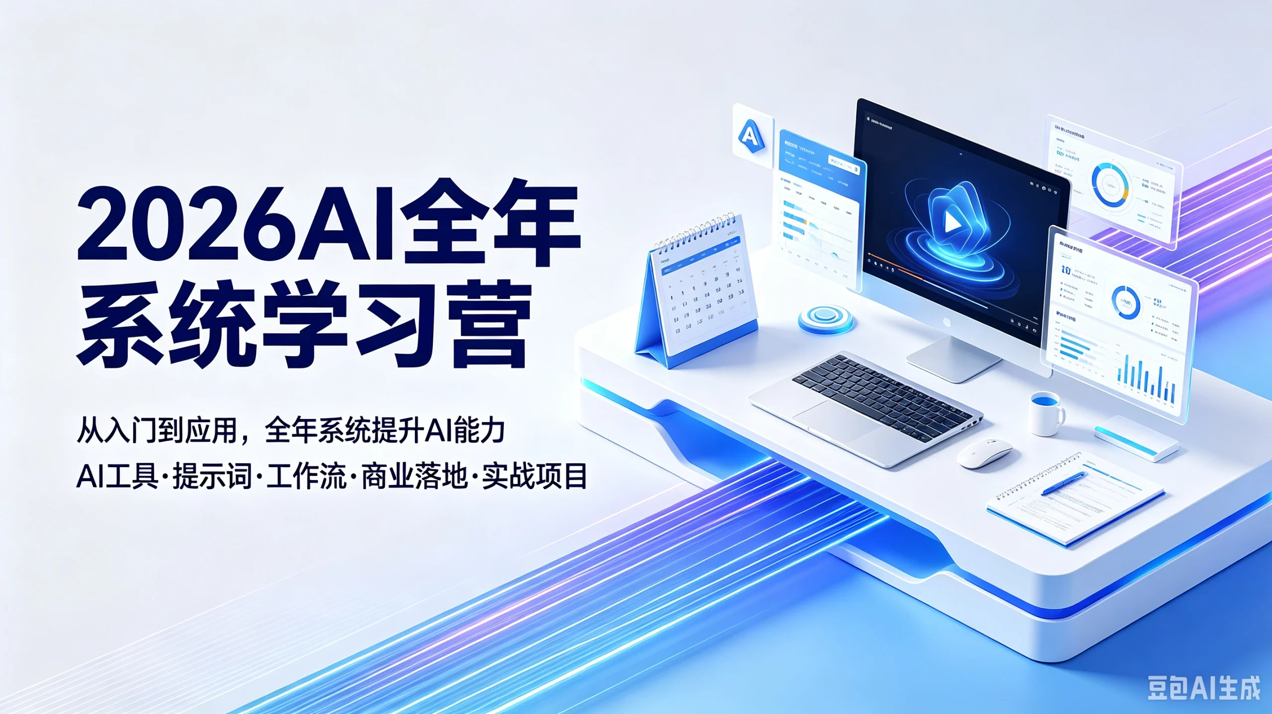 【精】2026AI全年系统学习营从入门到应用,全年系统提升AI能力AI工具·提示词·工作流·商业落地·实战项目 - 啥好玩-啥好玩