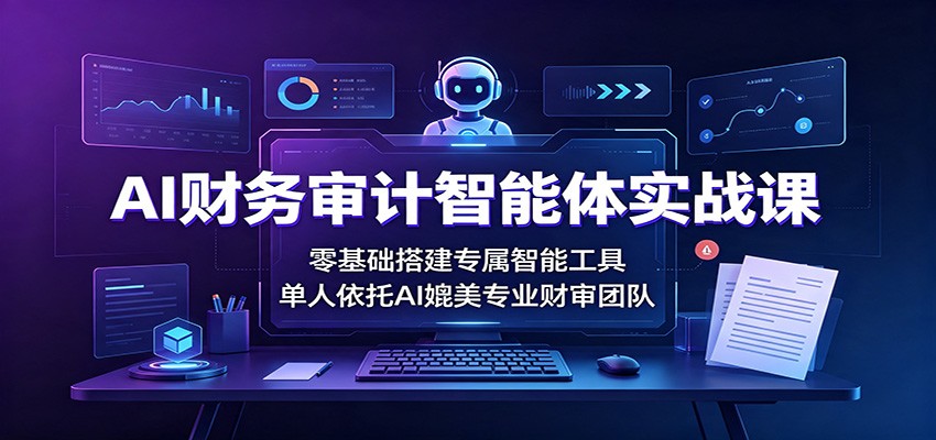 AI财务审计智能体实战课：零基础搭建专属智能工具，单人依托AI媲美专业财审团队 - 啥好玩副业网-啥好玩副业网