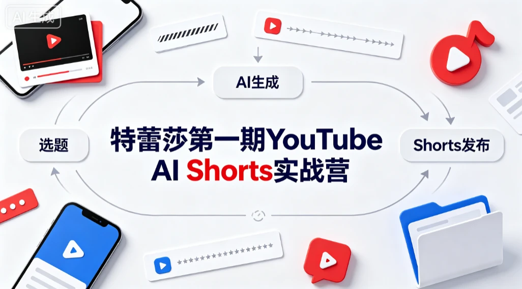 【精】特蕾莎第一期YouTube AI Shorts实战营-啥好玩