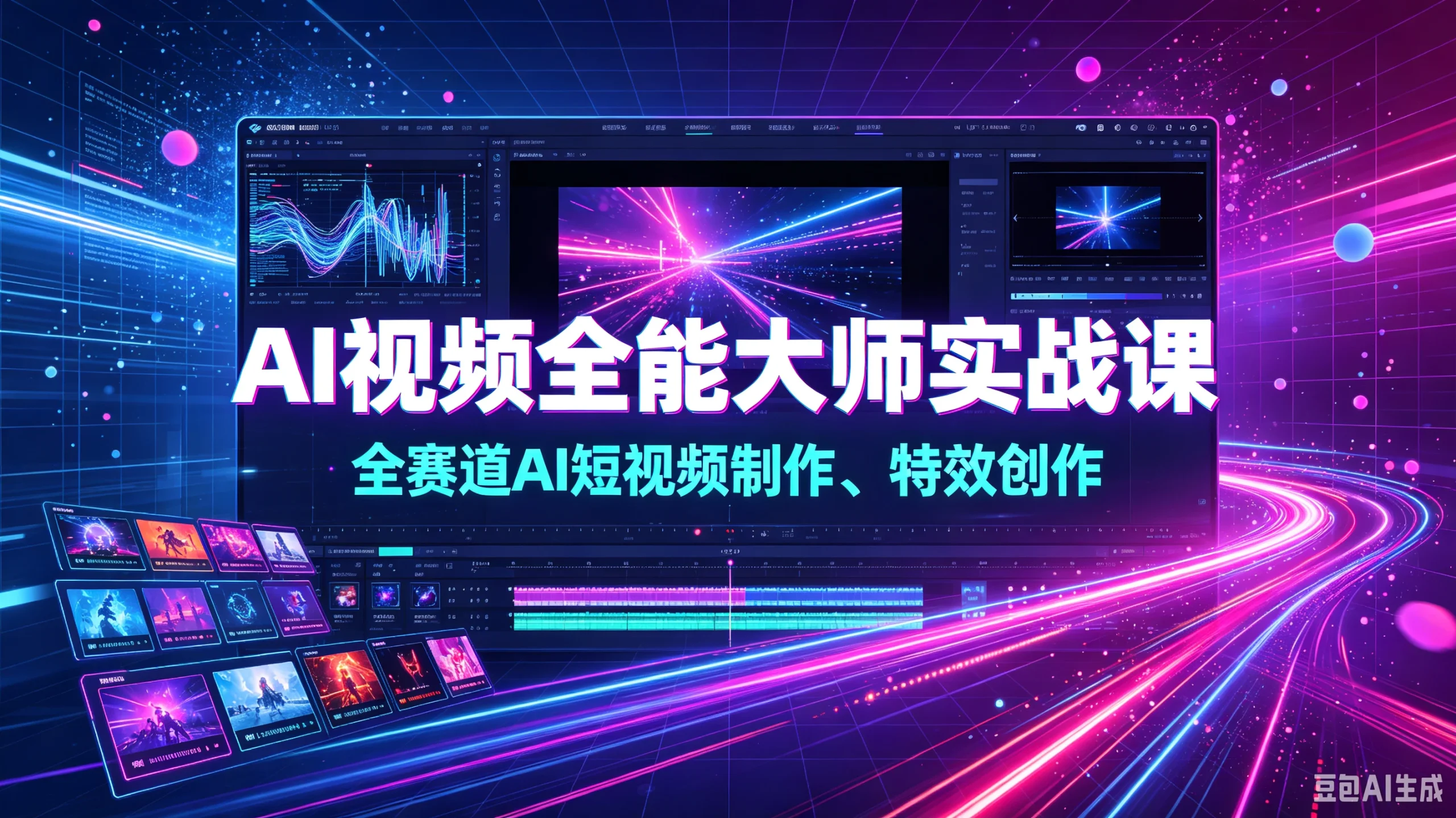 【精】AI视频全能大师实战课｜全赛道AI短视频制作、特效创作-啥好玩副业网