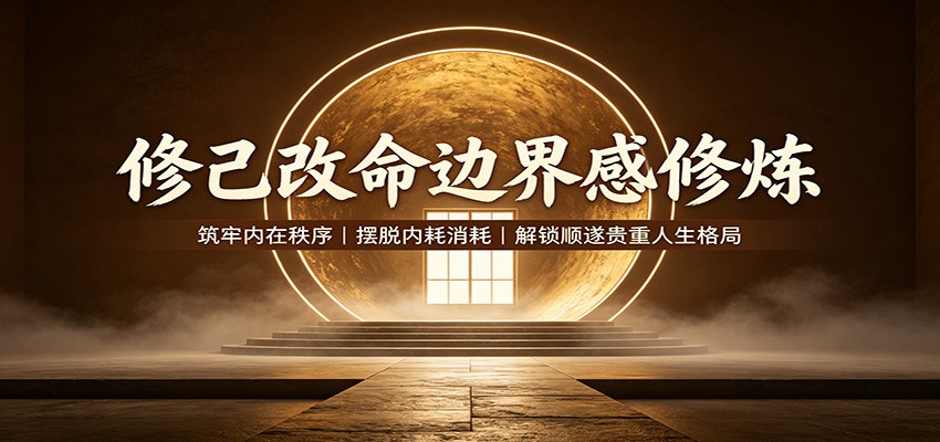 修己改命边界感修炼：筑牢内在秩序，摆脱内耗消耗，解锁顺遂贵重人生格局-啥好玩副业网