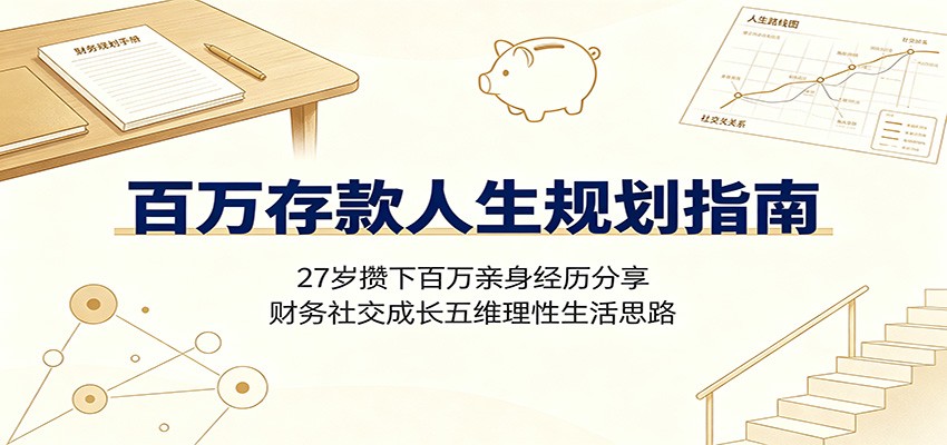 百万存款人生规划指南：27岁攒下百万亲身经历分享，财务社交成长五维理性生活思路 - 啥好玩-啥好玩