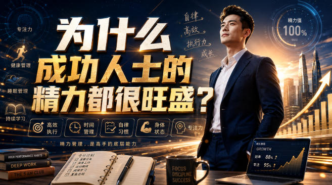 付费文章：为什么成功人士的精力都很旺盛？ - 啥好玩副业网-啥好玩副业网