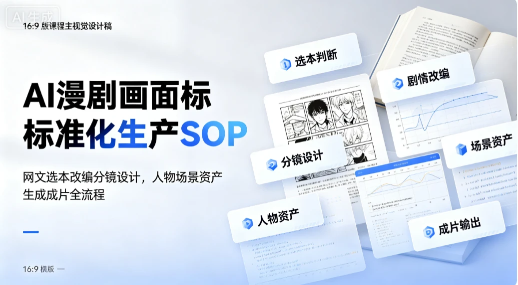 【精】AI漫剧画面标准化生产SOP：网文选本改编分镜设计，人物场景资产生成成片全流程 - 啥好玩-啥好玩