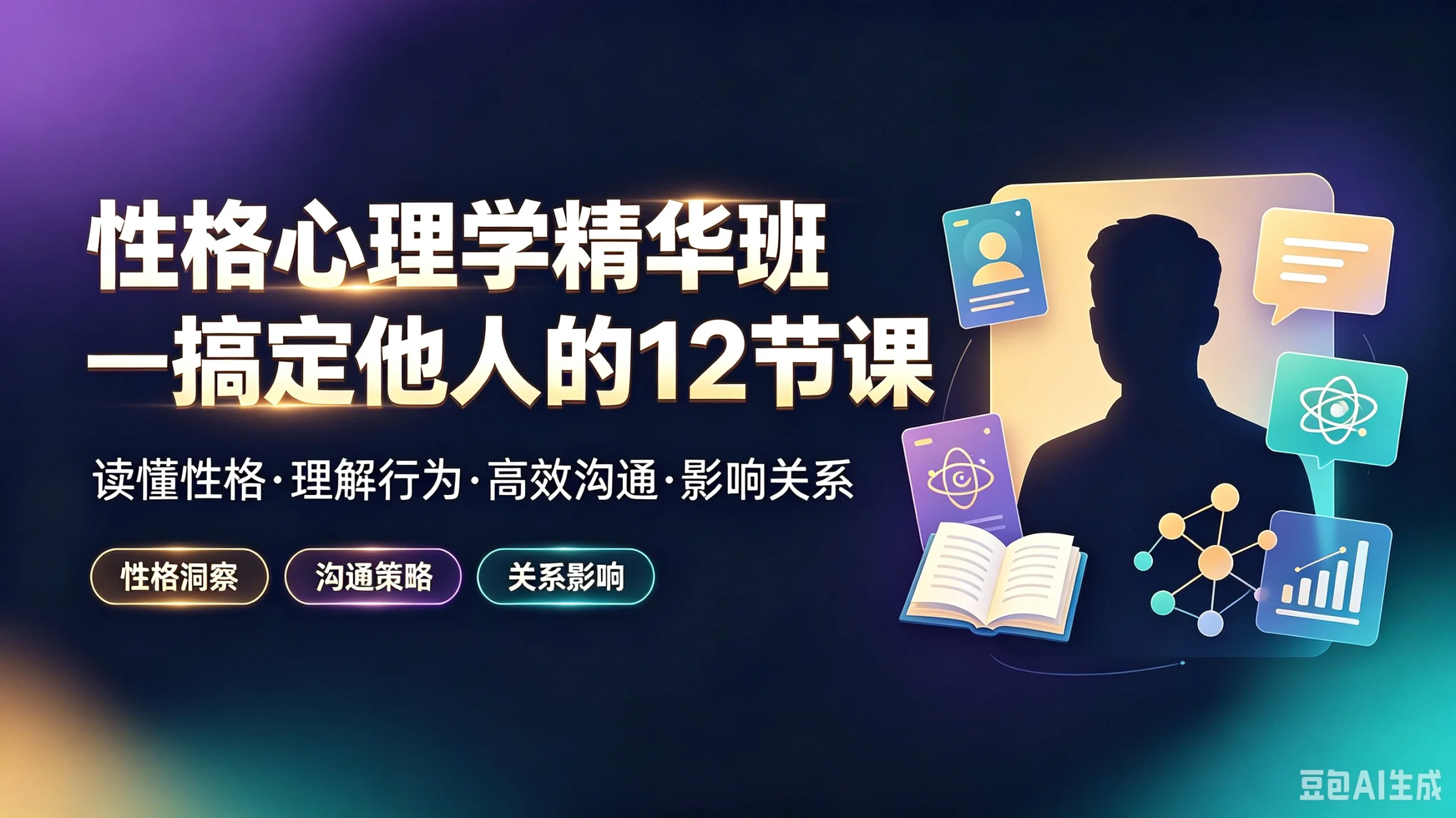 【精】性格心理学精华班一搞定他人的12节课，读懂性格·理解行为·高效沟通·影响关系，性格洞察、沟通策略、关系影响-啥好玩