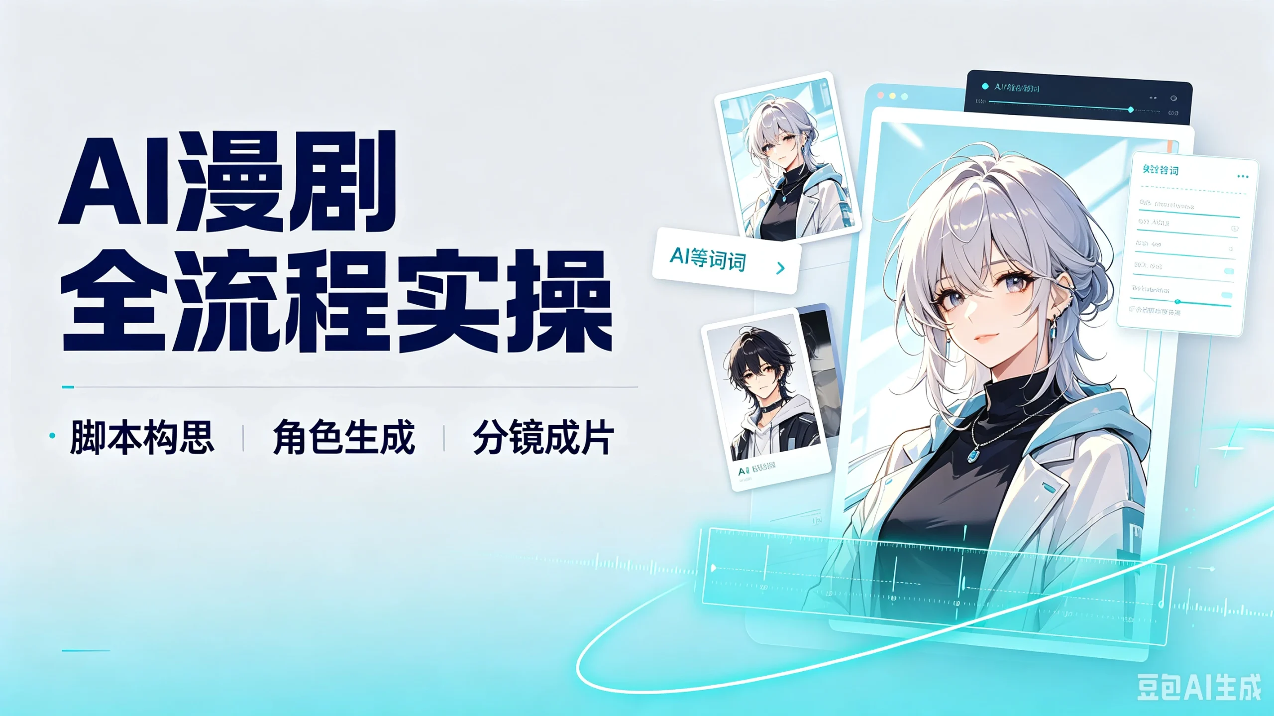 【精】AI漫剧全流程实操，脚本构思、角色生成、分镜成片-啥好玩