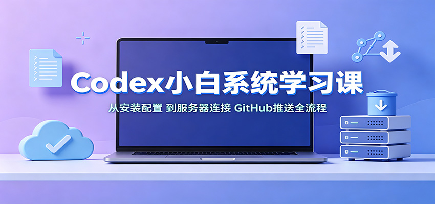 Codex小白系统学习课：小从安装配置，到服务器连接、GitHub推送全流程-啥好玩副业网