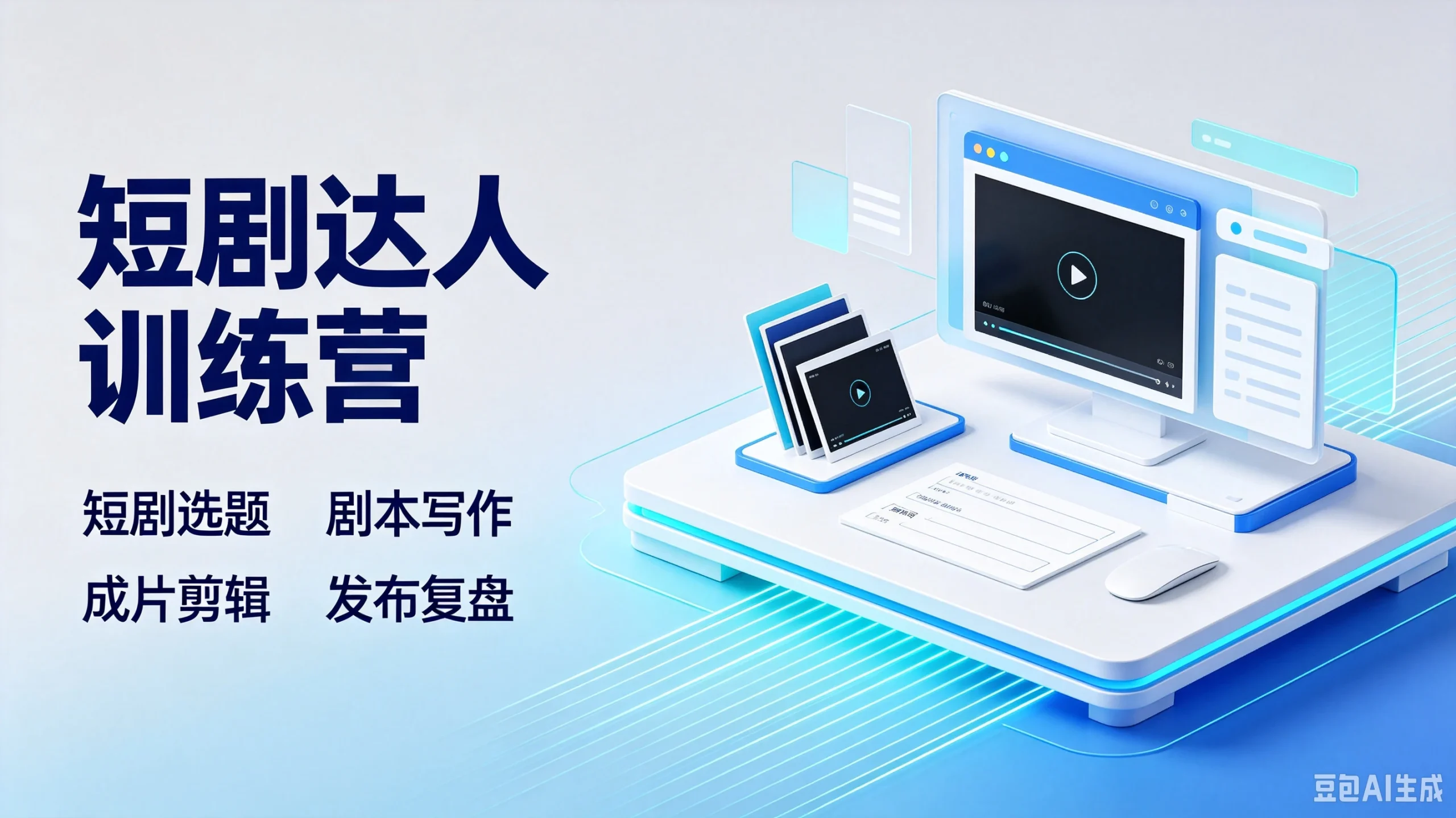 【精】短剧达人训练营，短剧选题、剧本写作、成片剪辑、发布复盘-啥好玩