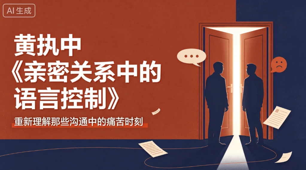 【精】黄执中《亲密关系中的语言控制》重新理解那些沟通中的痛苦时刻 - 啥好玩-啥好玩